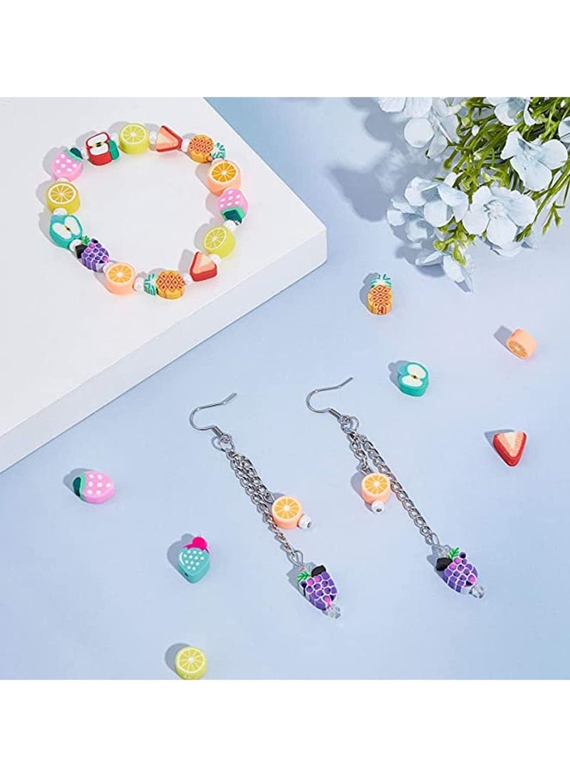 Y&D KASTWAVE DIY bracelets, Handmade Polymer Clay Fruit Theme Loose Beads Spacer Charms for Bracelet Necklace Jewelry Making 500pcs 2mm  - Image 2