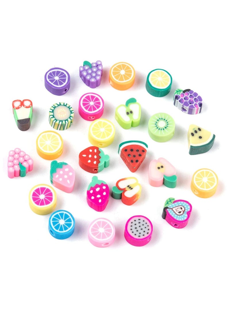 Y&D KASTWAVE DIY bracelets, Handmade Polymer Clay Fruit Theme Loose Beads Spacer Charms for Bracelet Necklace Jewelry Making 500pcs 2mm  - Image 5