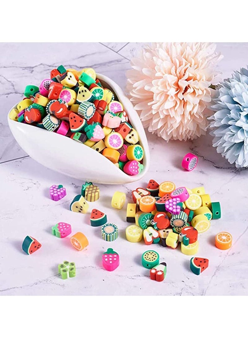 Y&D KASTWAVE DIY bracelets, Handmade Polymer Clay Fruit Theme Loose Beads Spacer Charms for Bracelet Necklace Jewelry Making 500pcs 2mm  - Image 1