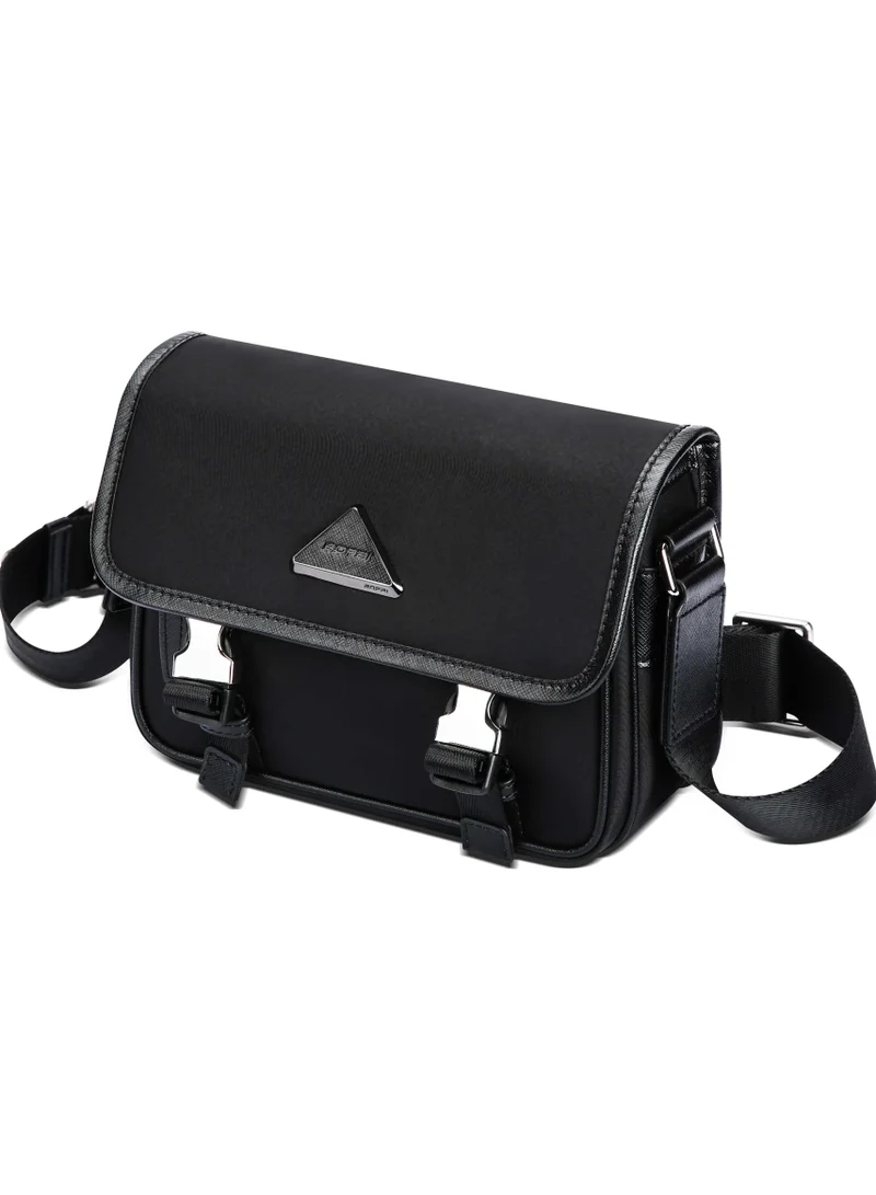 بوباي Unisex Sling Bag Compact Crossbody Chest Bag with Hidden Pocket Waterproof Side Bag for Men and Women Business Travel Commute BO-SL231 Black