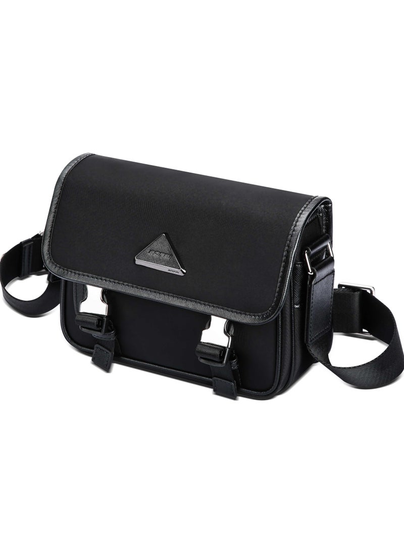 Bopai Unisex Sling Bag Compact Crossbody Chest Bag with Hidden Pocket Waterproof Side Bag for Men and Women Business Travel Commute BO-SL231 Black - Image 1