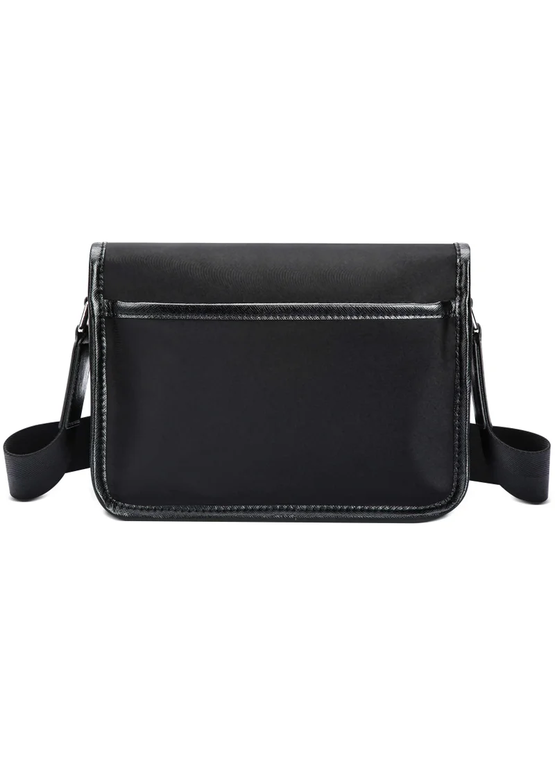 بوباي Unisex Sling Bag Compact Crossbody Chest Bag with Hidden Pocket Waterproof Side Bag for Men and Women Business Travel Commute BO-SL231 Black
