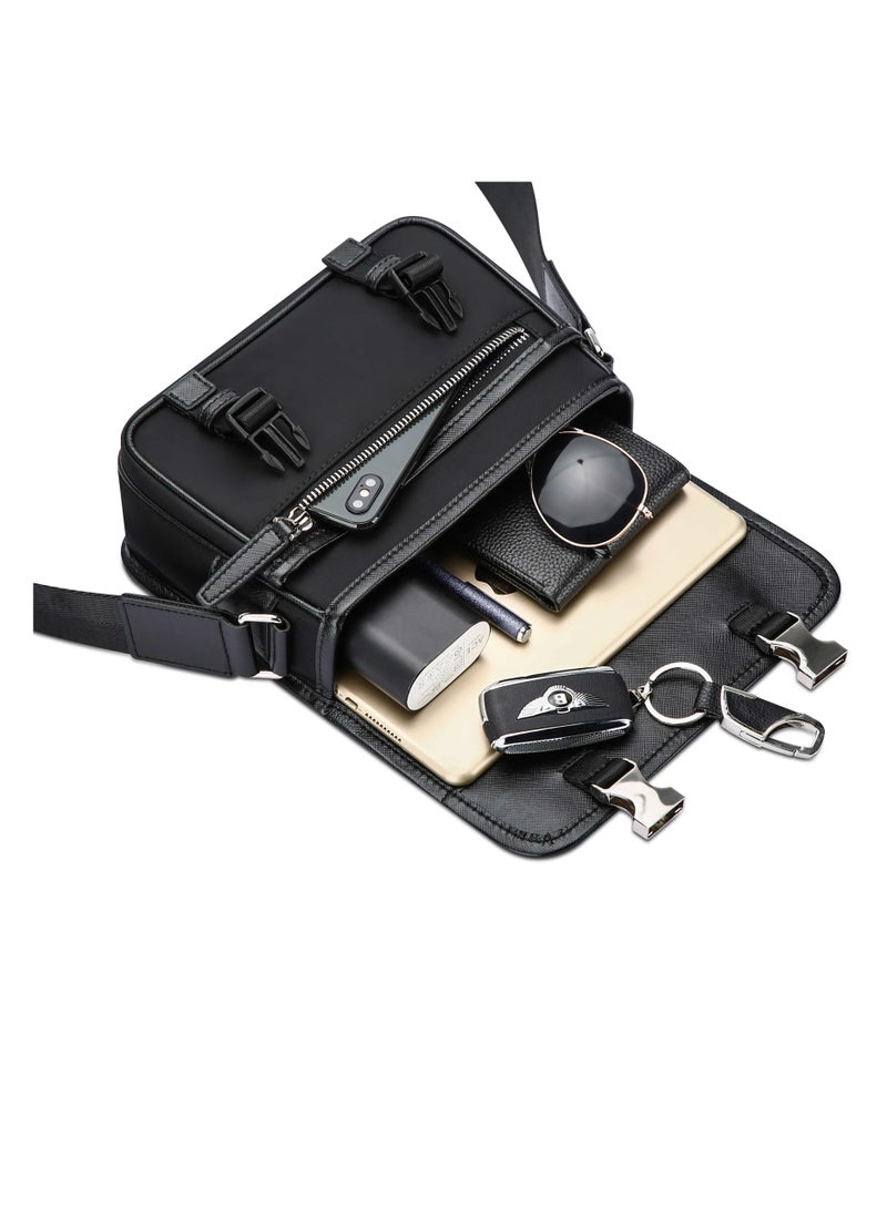 Bopai Unisex Sling Bag Compact Crossbody Chest Bag with Hidden Pocket Waterproof Side Bag for Men and Women Business Travel Commute BO-SL231 Black - Image 4