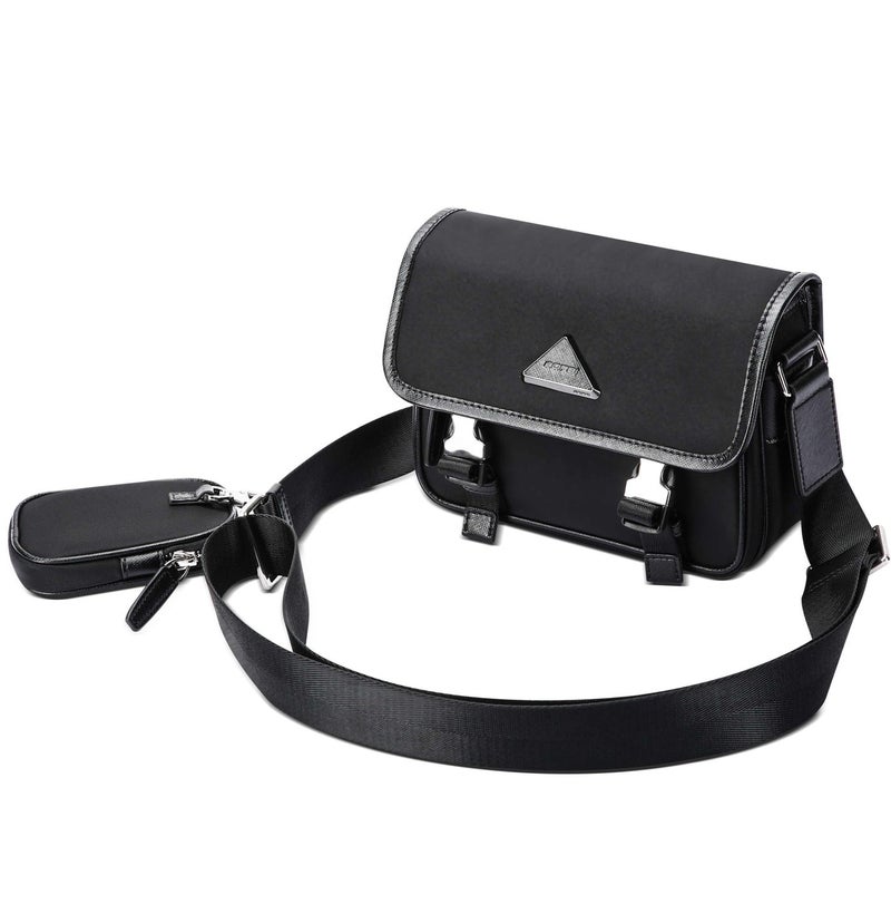 Bopai Unisex Sling Bag Compact Crossbody Chest Bag with Hidden Pocket Waterproof Side Bag for Men and Women Business Travel Commute, BO-SL231, Black - Image 5