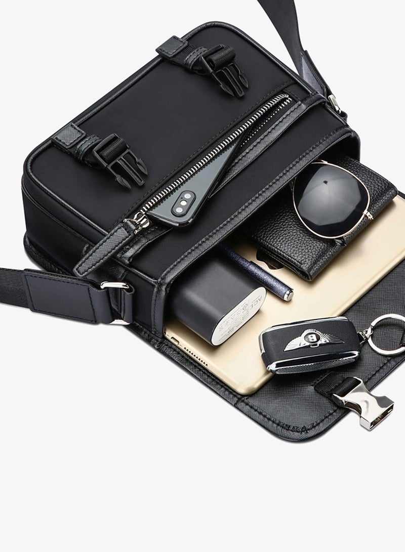 Bopai Unisex Sling Bag Compact Crossbody Chest Bag with Hidden Pocket Waterproof Side Bag for Men and Women Business Travel Commute, BO-SL231, Black - Image 4