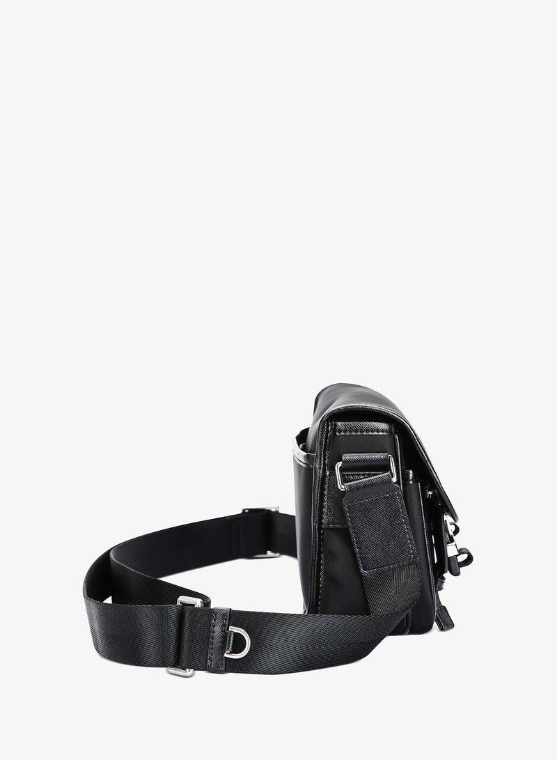 Bopai Unisex Sling Bag Compact Crossbody Chest Bag with Hidden Pocket Waterproof Side Bag for Men and Women Business Travel Commute, BO-SL231, Black - Image 3
