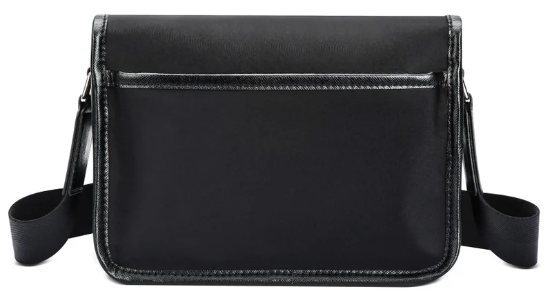 بوباي Unisex Sling Bag Compact Crossbody Chest Bag with Hidden Pocket Waterproof Side Bag for Men and Women Business Travel Commute, BO-SL231, Black