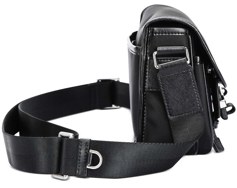 Bopai Unisex Sling Bag Compact Crossbody Chest Bag with Hidden Pocket Waterproof Side Bag for Men and Women Business Travel Commute, BO-SL231, Black - Image 3