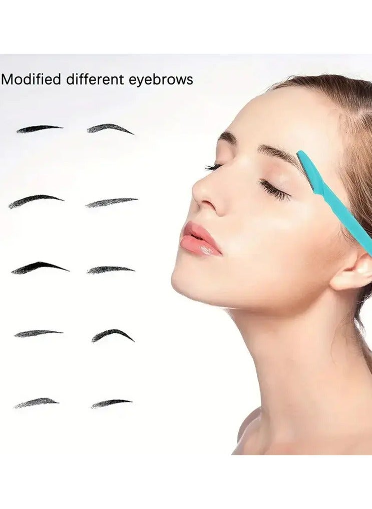 10 قطع من الفولاذ المقاوم للصدأ حلاقة الحاجب-أدوات إزالة شعر الجسم متعددة الأغراض بدون رائحة مع شفرات حادة ، استمالة سهلة ، لا توجد ملحقات - Image 3
