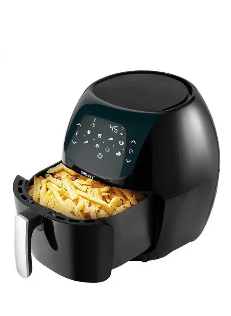 sokany مقلاة هوائية صحية باللون الأسود - SK-8012 - Image 2