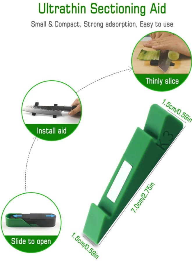 DAEVO Ultrathin Sectioning Aid, Vegetable Sheet Cutter Slicer, Creative Kitchen Cutting Aid Gadgets Tool, Food Slicer Assistant Tool for Slicing Cucumber Carrot - Image 2