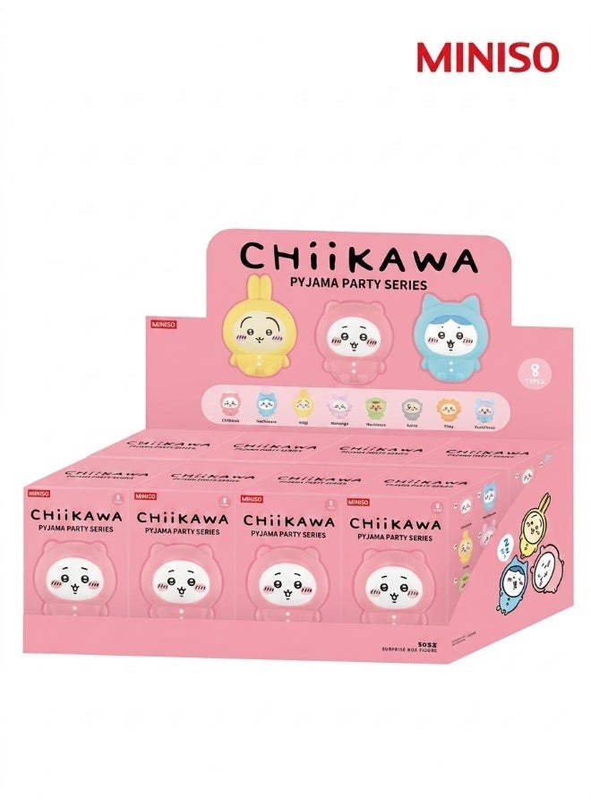 MINISO x Chiikawa Pajama Party Sitting Collection Collectible Figure Blind Box, Full Display Set of 8 Sealed Mystery Boxes, Character Collectible for Display and Gifting - Image 3