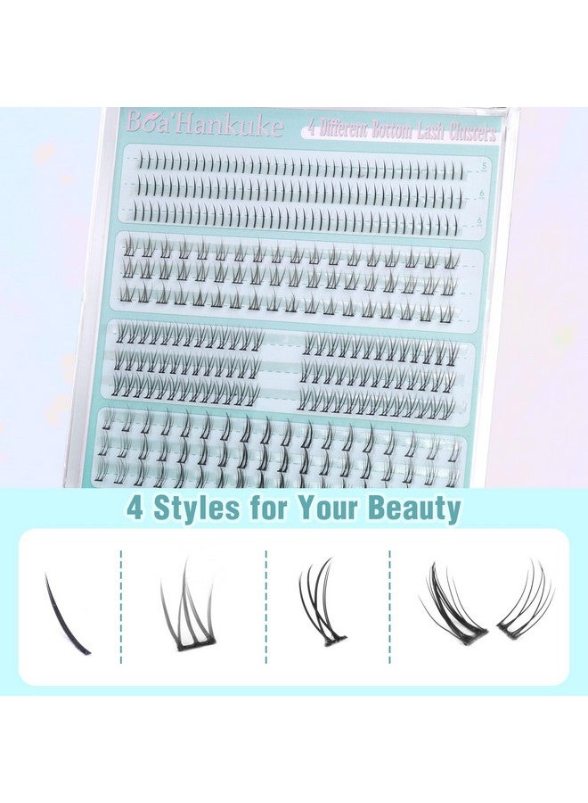 Boahankuke Bottom Lashes Natural 0.07 mm Thickness Bottom Lash Clusters Wispy Bottom Eyelashes 306 PCS 4 Styles Bottom Lash Extensions by Boahankuke - Image 4