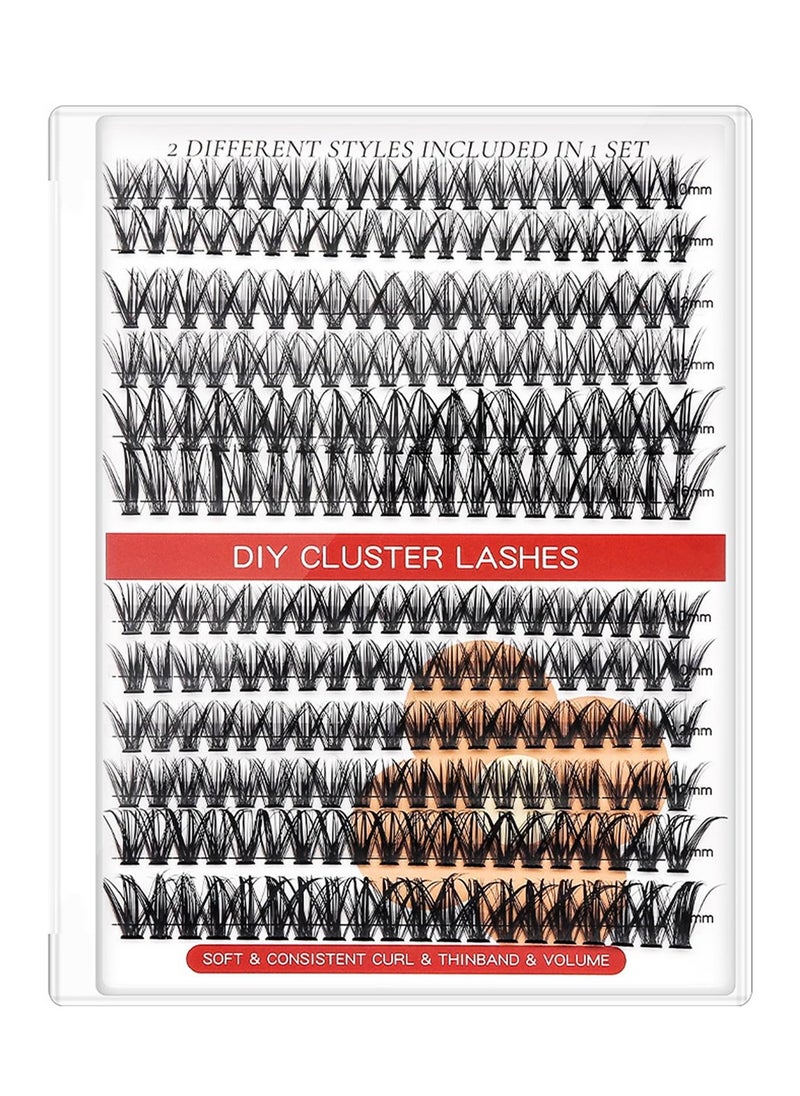 Excefore - Eyelash Extension, Individual Lashes Kit, Cluster Lashes, Natural Cluster Lashes, C Curl Faux Mink Eyelash Extensions - Image 1