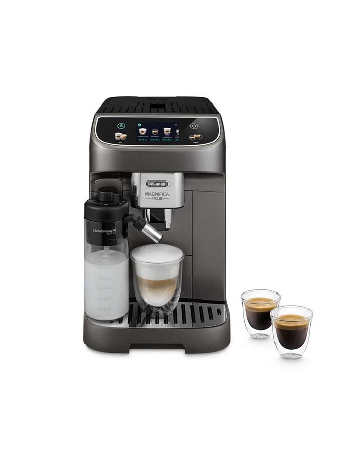 De'Longhi Coffee Machine MAGNIFICA PLUS Fully Automatic Espresso Machine with 19+ Hot & Iced Beverages Colour Touch Display 13 Grinder Settings Latte Crema Twin Shot ECAM320.70.TB (Made in Europe) 1.9 L 1450 W ECAM320.70.TB Titanium Black - Image 1