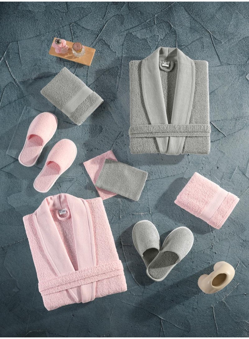 Brides A luxurious 100% cotton Turkish bathrobe set, modern and elegant, for comfort and style. - Image 1