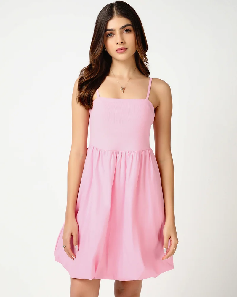 bewakoof Women's Romance Rose Short Dress