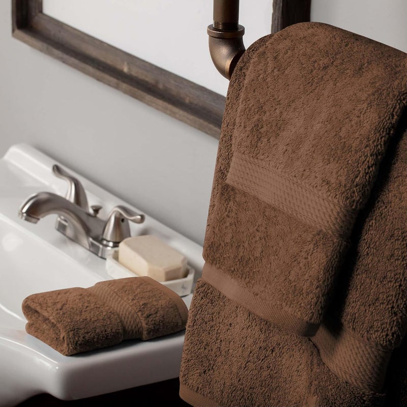 Superior 900GSM Towel Set, Face, Hand, and Bath, Chocolate, 3 Piece | Quick Dry, Soft Luxury Towel Set, Bath Essentials, Guest Bath, Spa, 1 Bath, 1 Hand, 1 Face Towels, Madeline Towels - Image 5