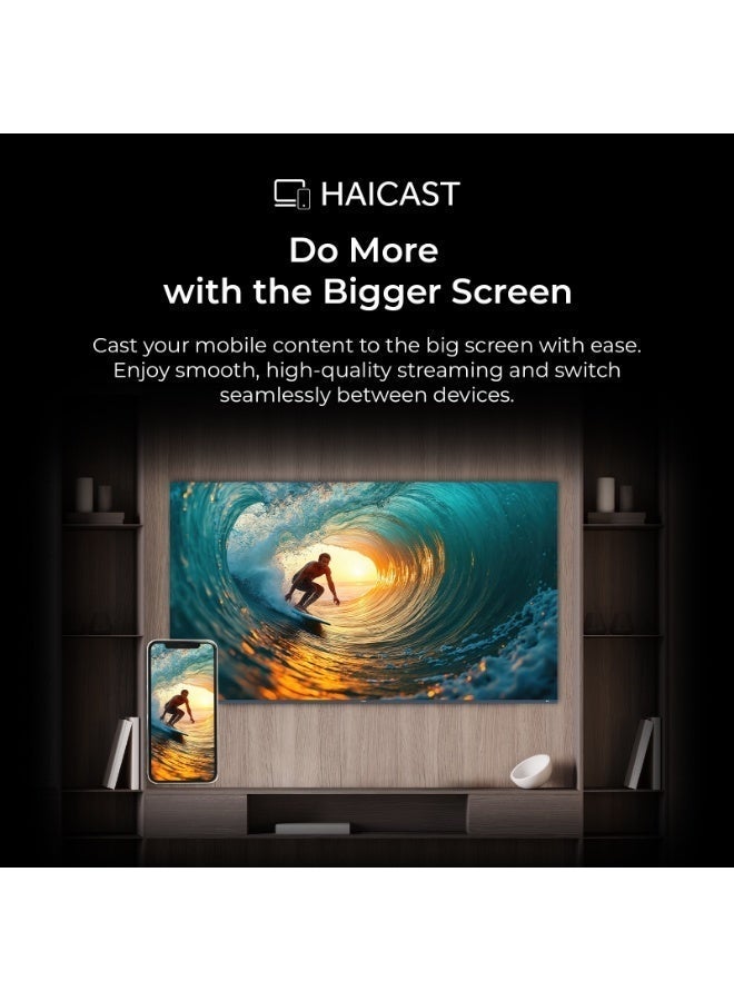 هاير 55 Inch 4K UHD QLED Smart TV with Built-in Receiver 55H6GUX black - Image 5