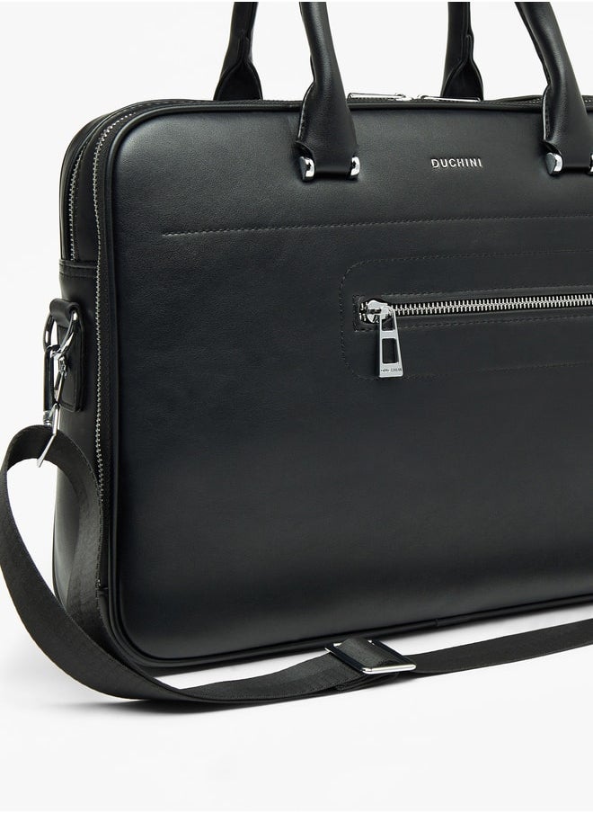 DUCHINI - Duchini Solid Laptop Bag with Handles and Adjustable Strap - Image 1