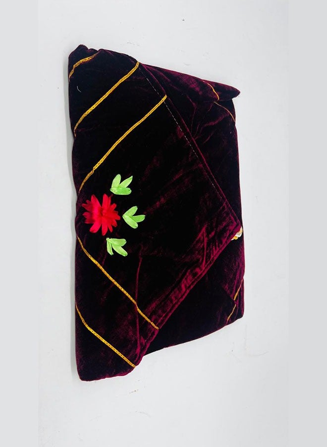 Velvet Qur'an Cover/Ghilaaf – A4 Size  Elegant Protective Qur'an Cover  - Image 1