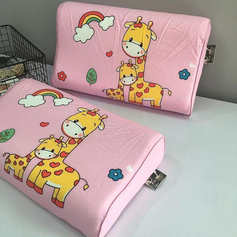 Children'S Pillow Kidsren'S Latex Pillow Infant Pillow Core Cartoon Cotton Pillowcase Natural Latex Type A Latex Pillow - Image 1