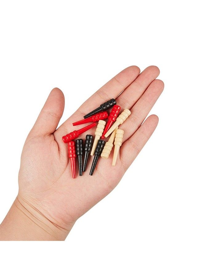 Mudder 48 Pieces Wooden Cribbage Pegs Wood Cribbage Board Pegs Fit 1/ 8 Holes With Storage Pouch For Cribbage Traditional Board Game, 3 Colors  - Image 4