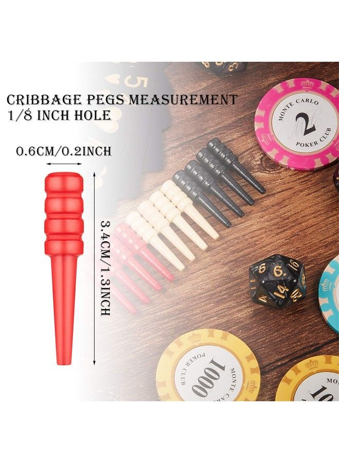 Mudder 48 Pieces Wooden Cribbage Pegs Wood Cribbage Board Pegs Fit 1/ 8 Holes With Storage Pouch For Cribbage Traditional Board Game, 3 Colors  - Image 3
