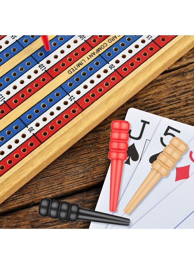 Mudder 48 Pieces Wooden Cribbage Pegs Wood Cribbage Board Pegs Fit 1/ 8 Holes With Storage Pouch For Cribbage Traditional Board Game, 3 Colors  - Image 5
