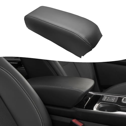KBH Center Console Armrest Cover Replacement for Ford Edge 2011 2012 2013 2014, Vinyl Leather, Middle Console Arm Rest Upholstery, Anti-Scratch, Black - Image 1