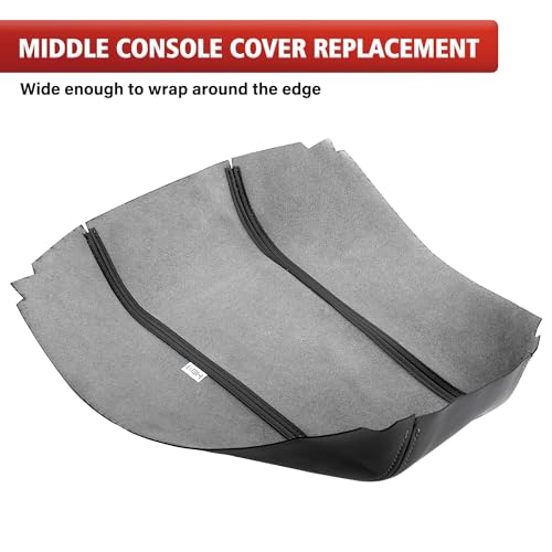 KBH Center Console Armrest Cover Replacement for Ford Edge 2011 2012 2013 2014, Vinyl Leather, Middle Console Arm Rest Upholstery, Anti-Scratch, Black - Image 2