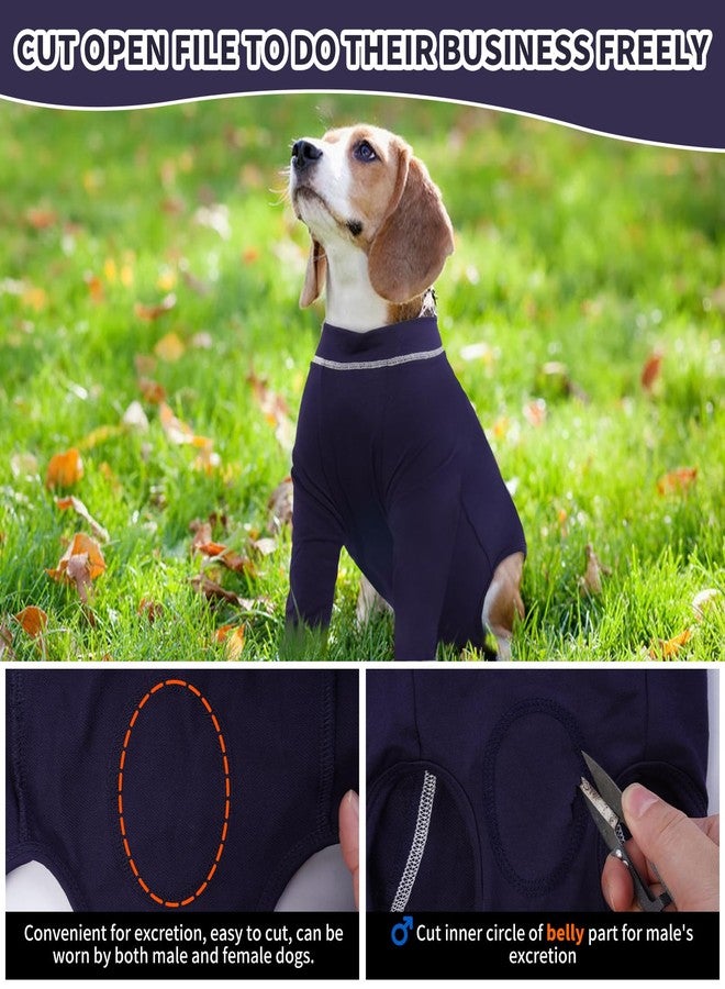 ROZKITCH Dog Surgery Leg Sleeve for Front Legs, Anti-Lick Wound Protector with Zipper, Dog Elbow Knee for Joint Care, ACL/CCL Sprain, Arthritis, Post-Op Suit, Cone Collar Alternative Blue S - Image 3