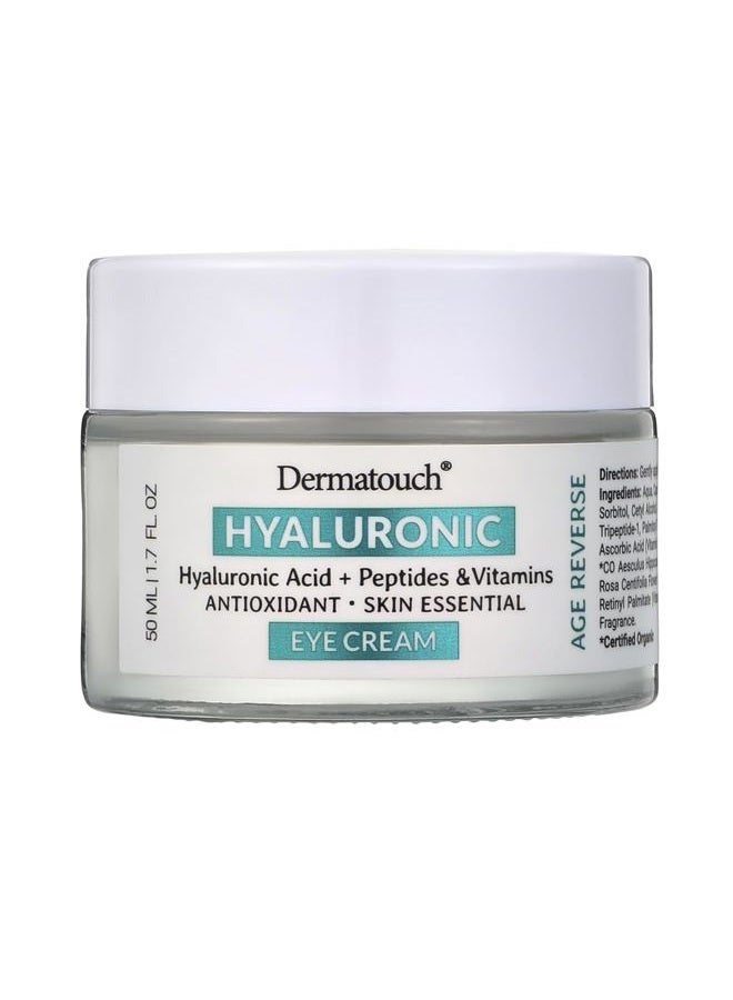 Dermatouch Hyaluronic Acid Eye Cream with Peptides & Vitamins, 1.7 fl oz - Image 1