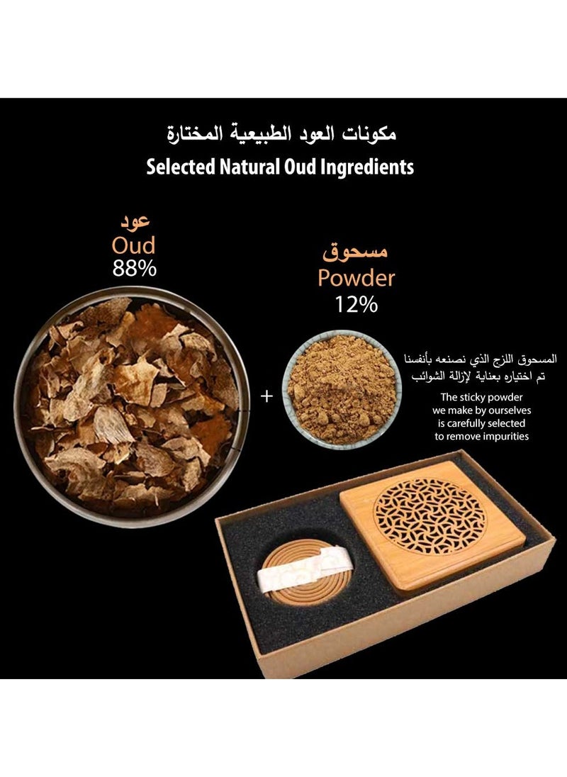 Bakhoor BoSidin Bakhoor Incense 10 pieces 2-hour oud  Sticks with Wooden Square Burner Premium Agarwood Fragrance  - Image 3