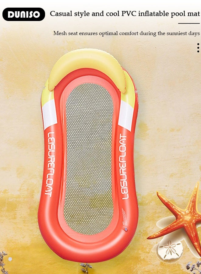 DUNISO حلقة سباحة PVC عائمة طوف قابل للنفخ للبالغين كراسي عائمة طوف عائم كرسي عائم طوف مائي سرير قابل للنفخ طوف شاطئي ألعاب حفلات السباحة - Image 4