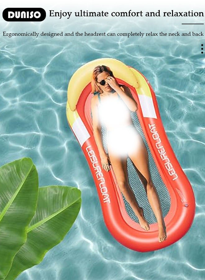 DUNISO حلقة سباحة PVC عائمة طوف قابل للنفخ للبالغين كراسي عائمة طوف عائم كرسي عائم طوف مائي سرير قابل للنفخ طوف شاطئي ألعاب حفلات السباحة - Image 3