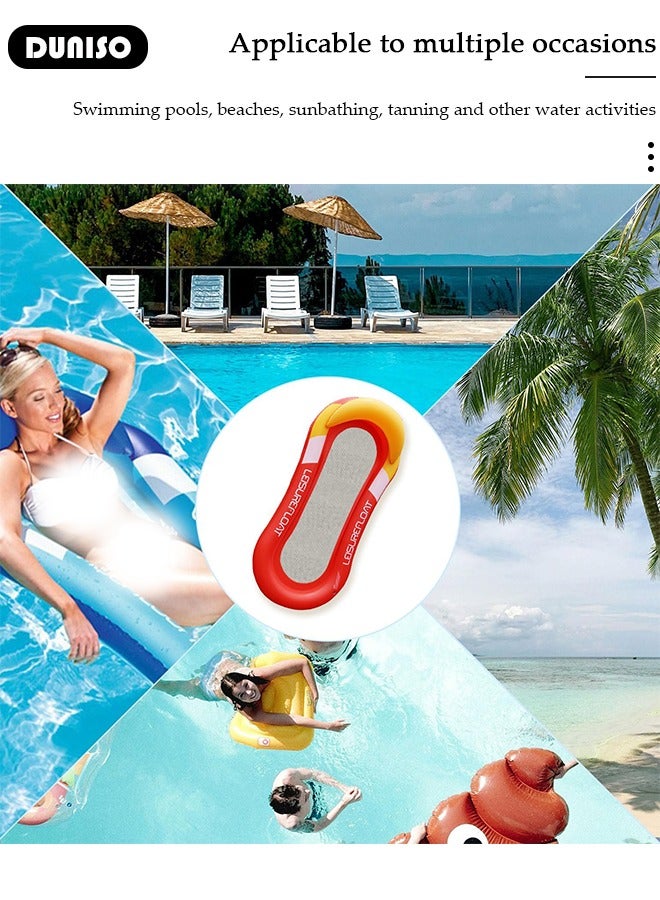 DUNISO حلقة سباحة PVC عائمة طوف قابل للنفخ للبالغين كراسي عائمة طوف عائم كرسي عائم طوف مائي سرير قابل للنفخ طوف شاطئي ألعاب حفلات السباحة - Image 5