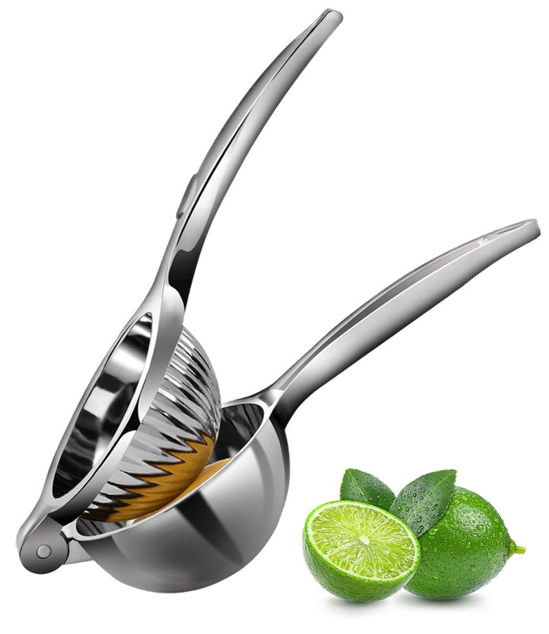 Rekix Lemon Squeezer, Max Extraction Hand Press Lemon Juicer, Heavy Duty Manual Orange Juicer, Sturdy Metal Lime Squeezer, Durable Handheld Citrus Fruit Squeezer for Kitchen Bar, Exprimidor De Limones - Image 1