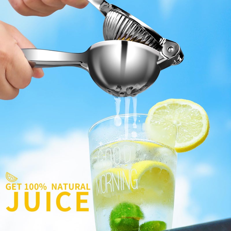 Rekix Lemon Squeezer, Max Extraction Hand Press Lemon Juicer, Heavy Duty Manual Orange Juicer, Sturdy Metal Lime Squeezer, Durable Handheld Citrus Fruit Squeezer for Kitchen Bar, Exprimidor De Limones - Image 3
