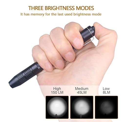 LIGHTFE D12 Zoomable Pen Light, Reusable Medical Pocket Light with Clip, Waterproof and Anti-Drop White Light Penlight Flashlight, Medical Penlight for Nurses, Doctors and Nursing Students - Image 5