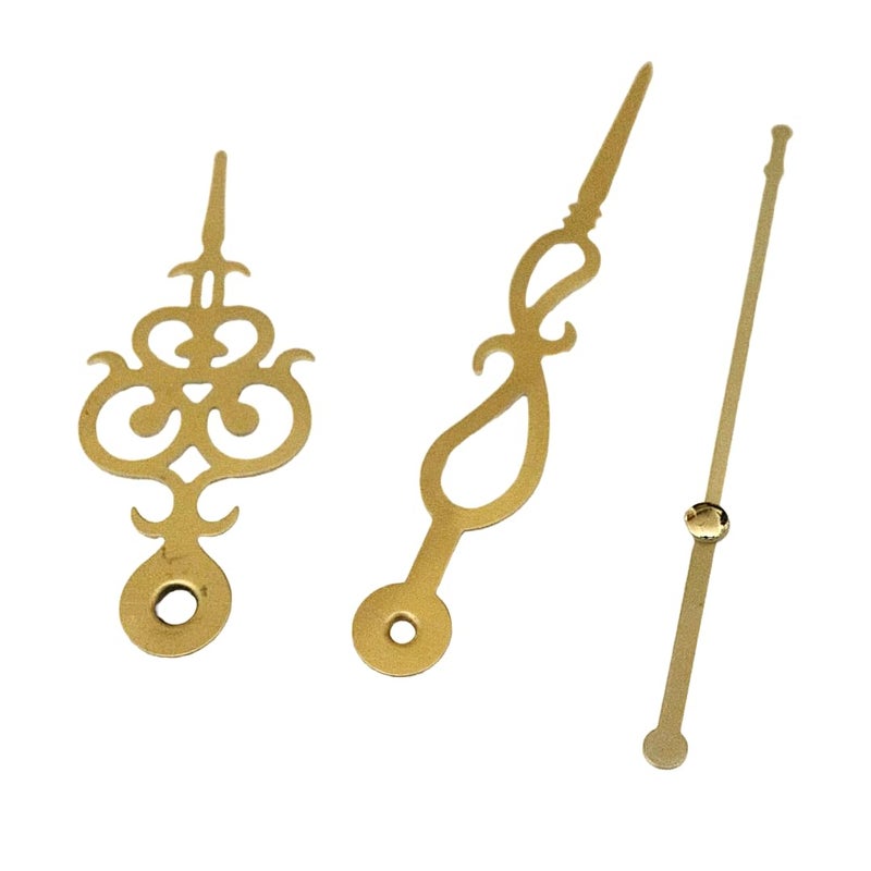 BanteyBanatey BanteyBanatey Designer Clock Hands Set DIY Clock Making Kit for Elegant Timepiece Crafting with Fancy Metal Needles Golden Color Pack of 2 Sets  - Image 2
