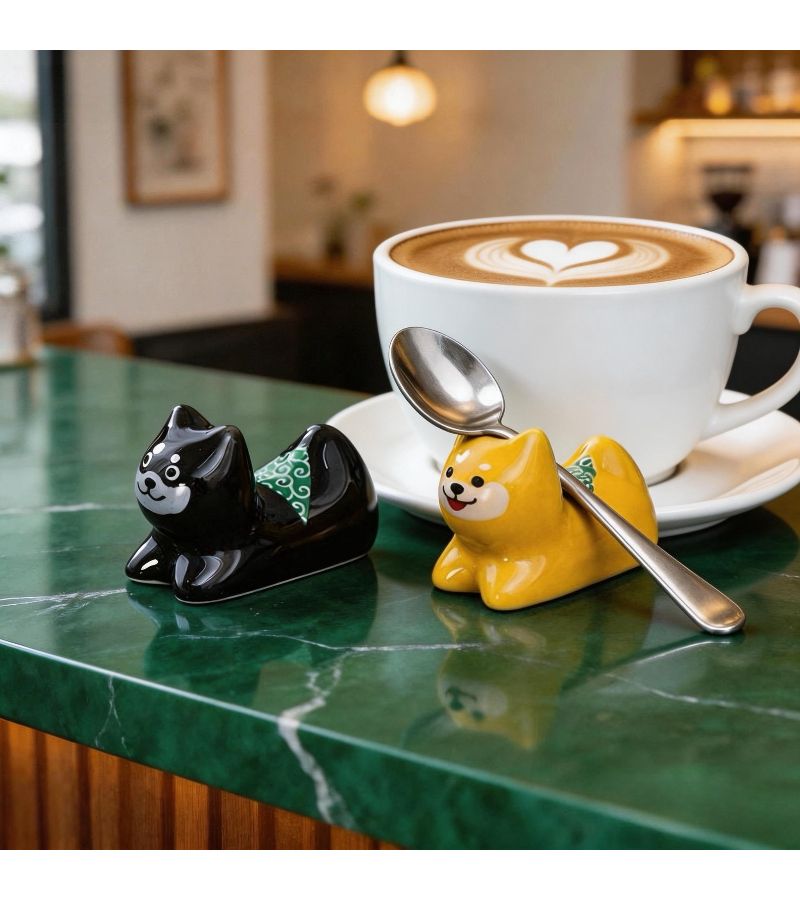 Ceramic French Bulldog Chopstick Holder Cute Dog Cat Print Dining Accessory - Image 2