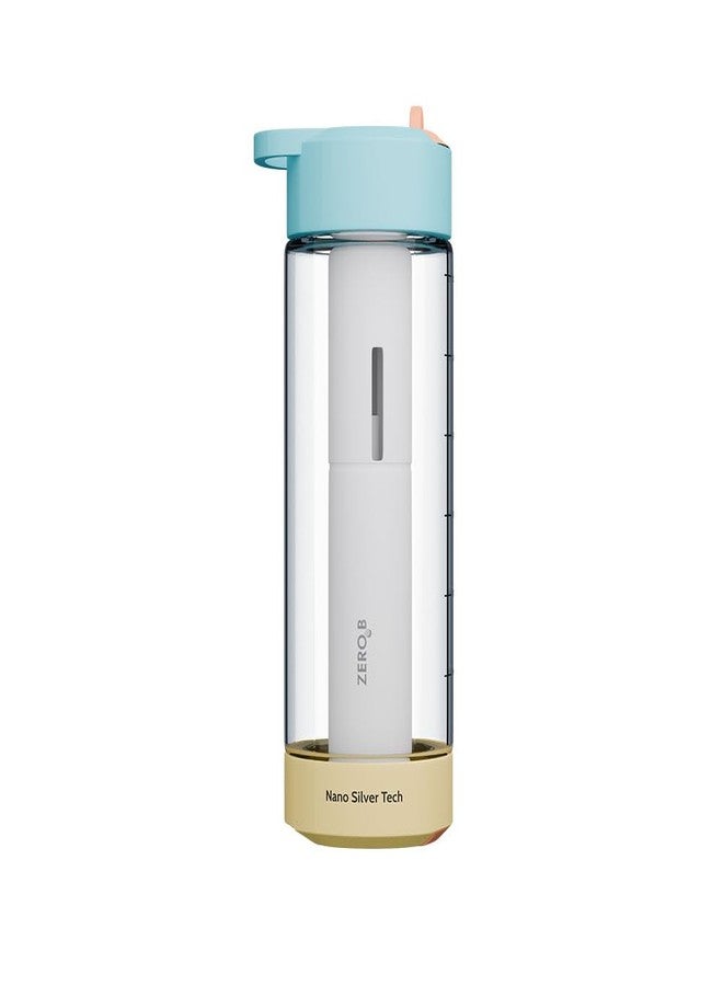 Zero B H2Ohh Portable Water Filter Bottle - 600ml | Removes 99.9% Bacteria & Viruses | Durable TRITAN Material | Instant Purification | Eco-Friendly Travel & Fitness Bottle (CORAL BLOOM) - Image 1