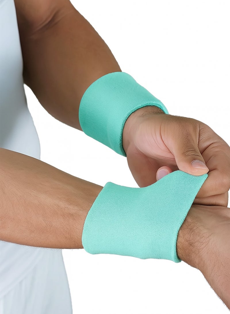آر جيه ربطة معصم رياضية نسائية لون  تركواز من RJ دعم مثالي ومرونه عاليه اثناء التمارين امتصاص فائق للرطوبة والحرارة - Image 4