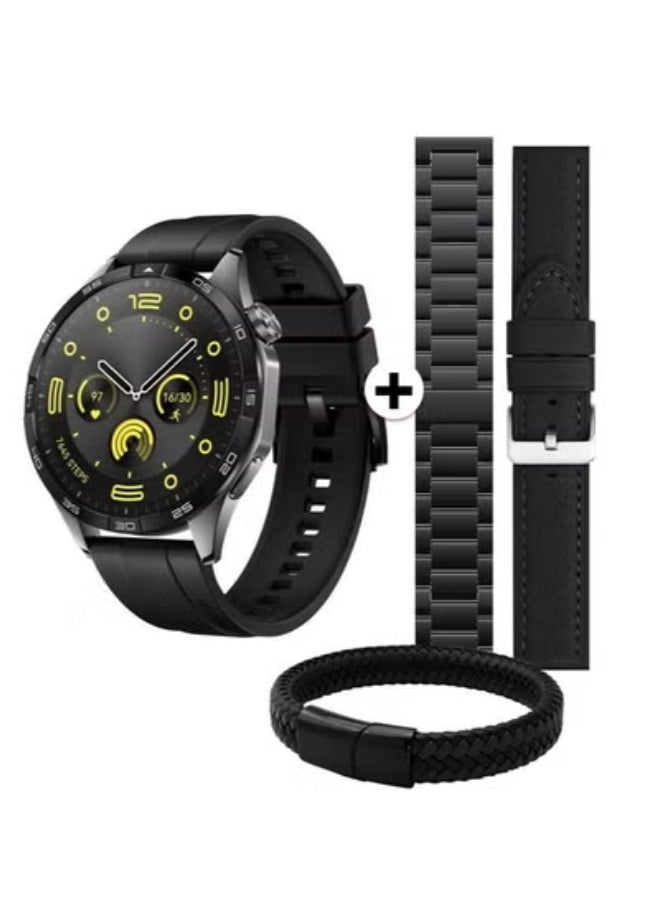 SK50 Pro Smart Watch | AMOLED Display, Wireless Charging, 3 Straps + Additional Bracelet, Fitness & Health Tracker with Heart Rate, Sleep & Activity Monitoring, Stylish Multicolor Design – Unisex