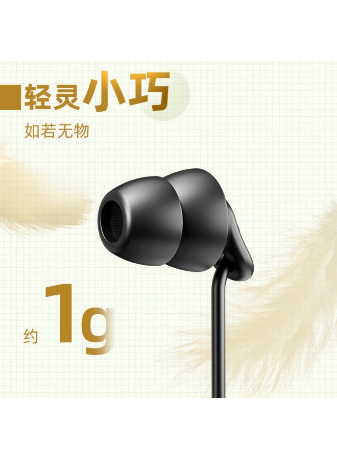 aigo Aigo Sleep Earphones Half In-Ear Sleep Aid Side Sleep Anti-Ear Pressure Noise Reduction Wired Earphones Type-C Interface Flat Wire Control Earphones Sports Running Music A260D - Image 5