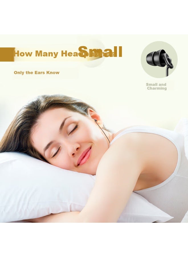 aigo Aigo Sleep Earphones Half In-Ear Sleep Aid Side Sleep Anti-Ear Pressure Noise Reduction Wired Earphones Type-C Interface Flat Wire Control Earphones Sports Running Music A260D - Image 4