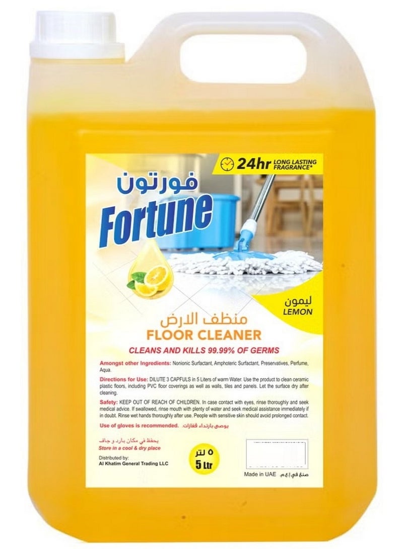 فورتون منظف ​​الأرضيات المضاد للبكتيريا برائحة الليمون 5 لتر - Image 1