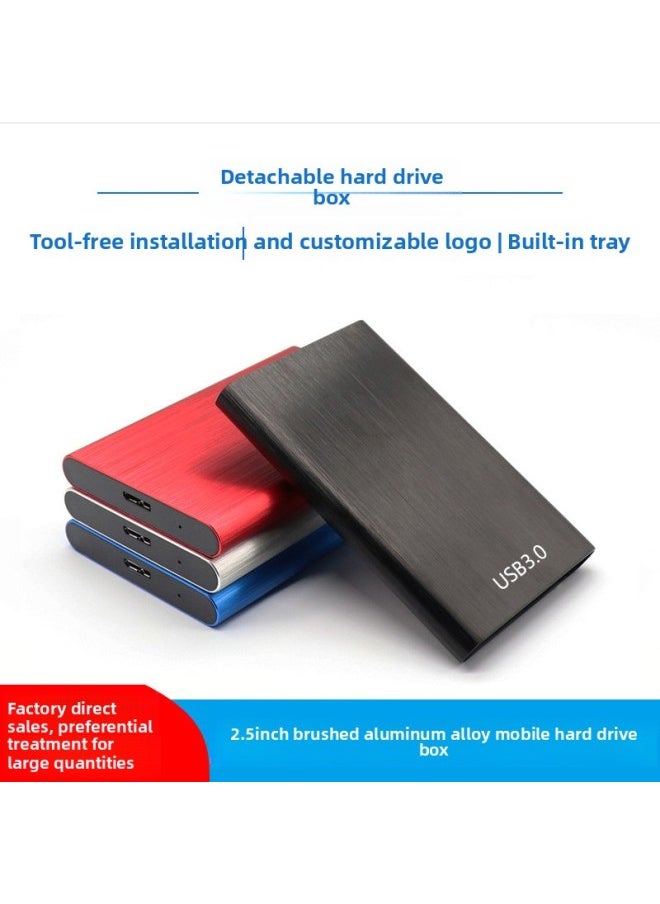 Generic 2.5 Inch Mobile Hard Disk Box Aluminum Alloy High-speed SATA Anti-disassembly C- 17 Hard Disk Box USB3.0 Support Cross-border-Colour:Red  - Image 2