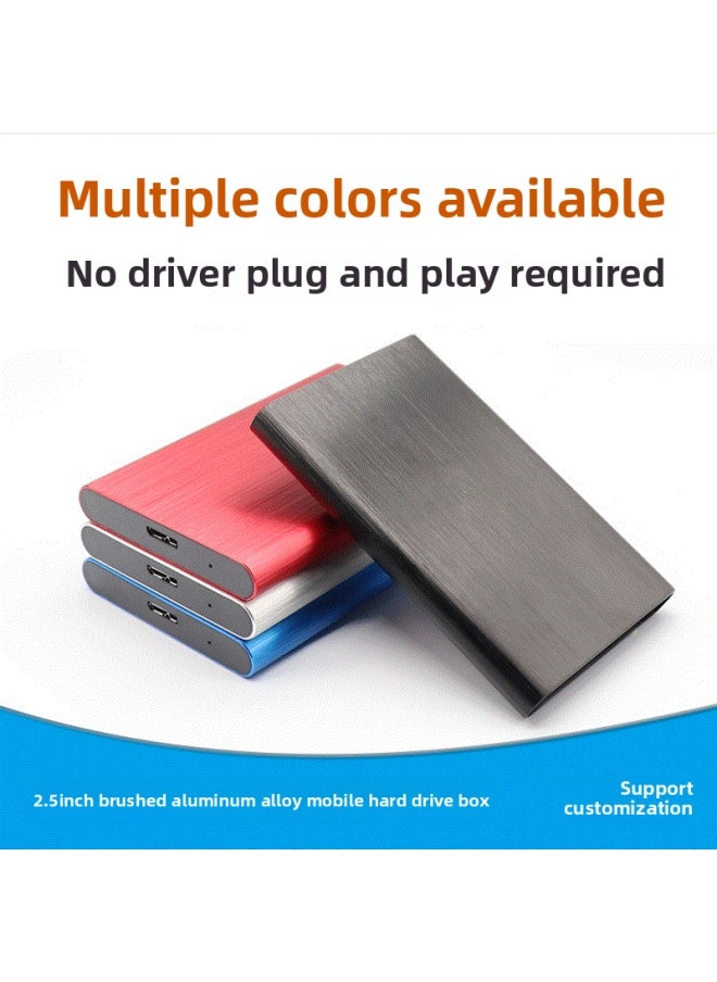 Generic 2.5 Inch Mobile Hard Disk Box Aluminum Alloy High-speed SATA Anti-disassembly C- 17 Hard Disk Box USB3.0 Support Cross-border-Colour:Red  - Image 4